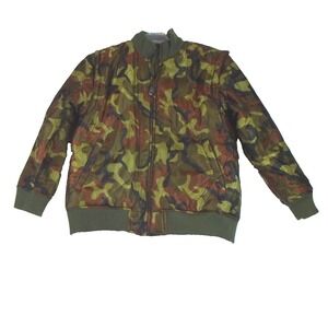 TEN WEST Boy's 14/16 Reversible Camo Quilted‎ Puffer Jacket  Removable Sleeves